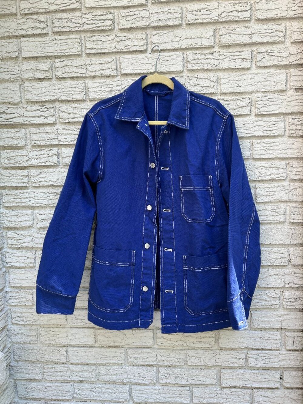 H&M Oversized Blue Canvas Chore Jacket